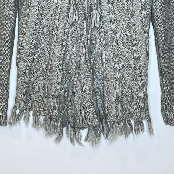 𝅺PRANA Shelby Wool Blend Poncho Fringe Sweater Size Small - Picture 6 of 11